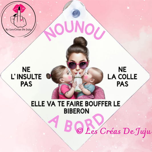 Plaque ventouse nounou à bord
