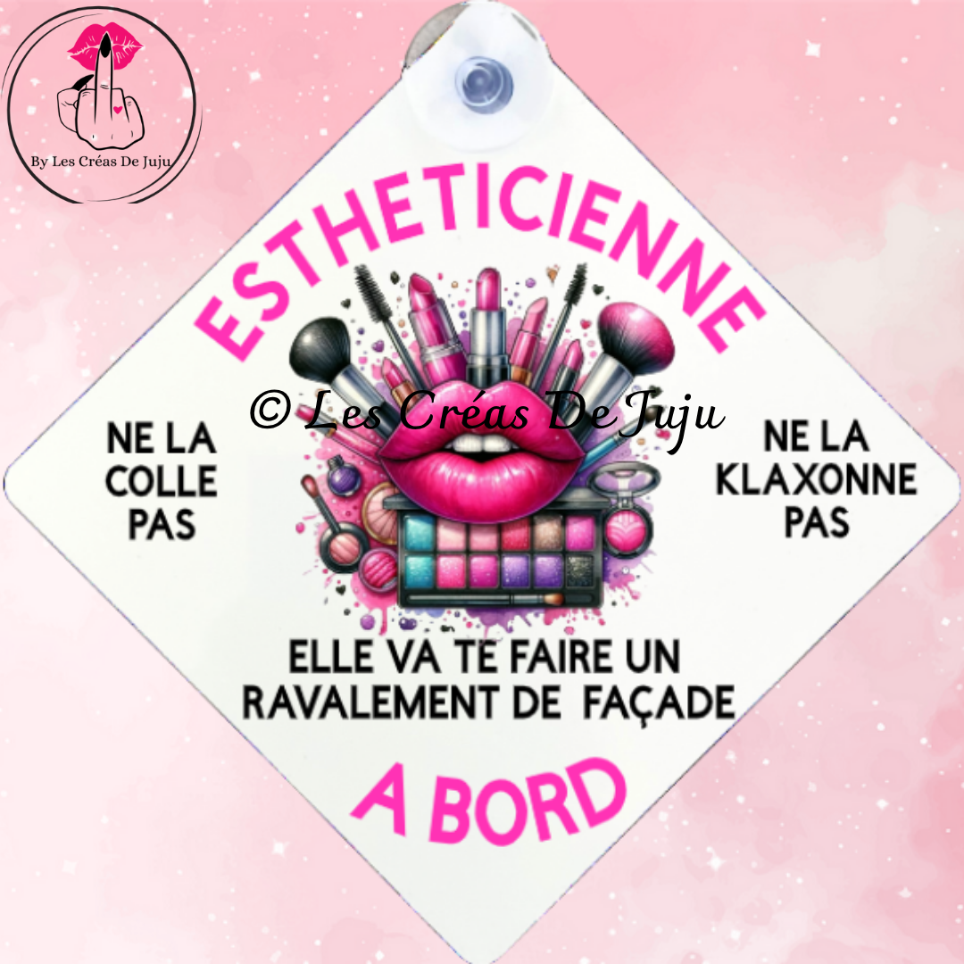 Plaque ventouse estheticienne à bord