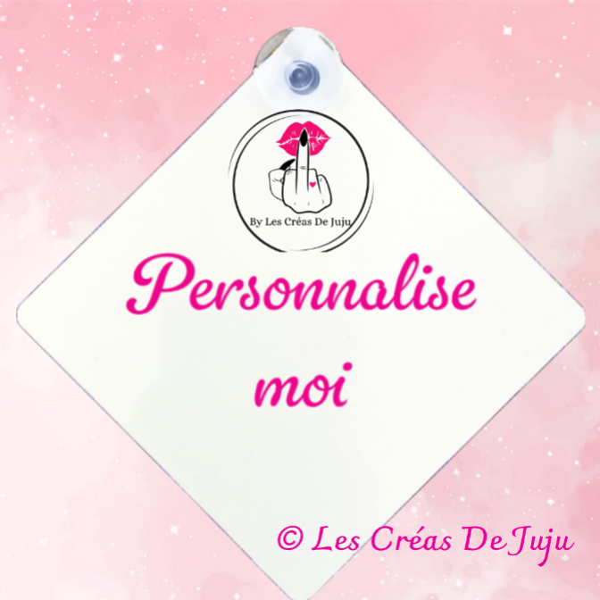 Plaque ventouse personnalisée 14 x 14 cm - création sur mesure - Les Créas de Juju