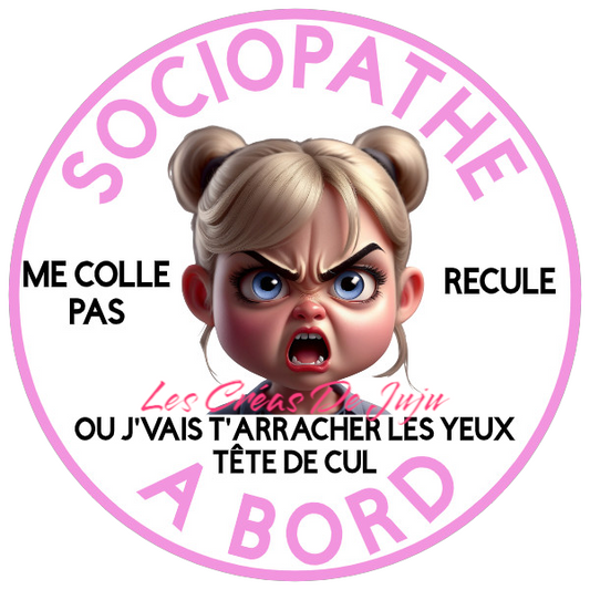 Macaron aimanté sociopathe blonde à bord