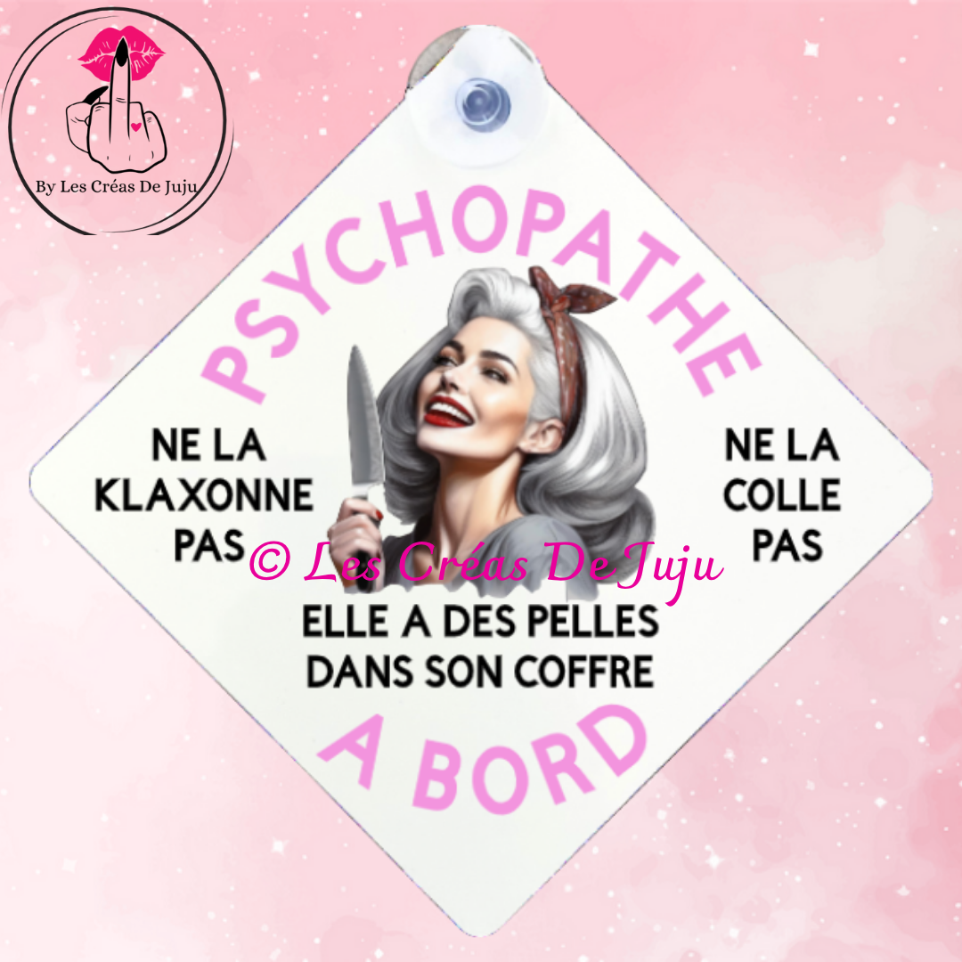Plaque ventouse psychopathe à bord plusieurs versions