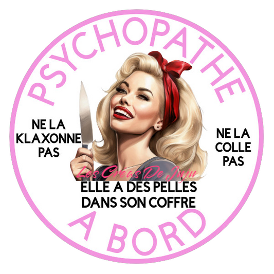 Macaron aimanté psychopathe à bord blonde