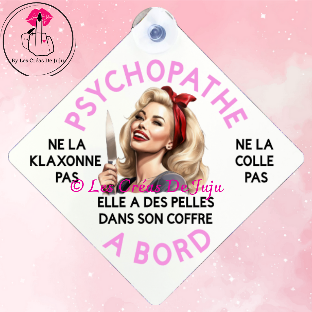 Plaque ventouse psychopathe à bord plusieurs versions