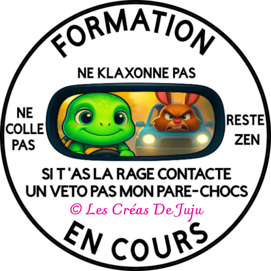 Macaron aimanté pour auto-école formation en cours