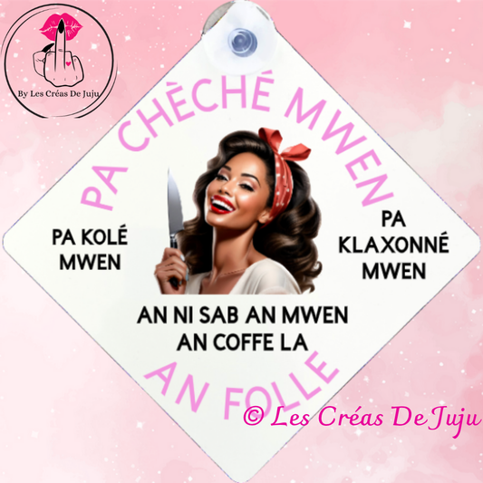 Plaque ventouse psychopathe à bord créole