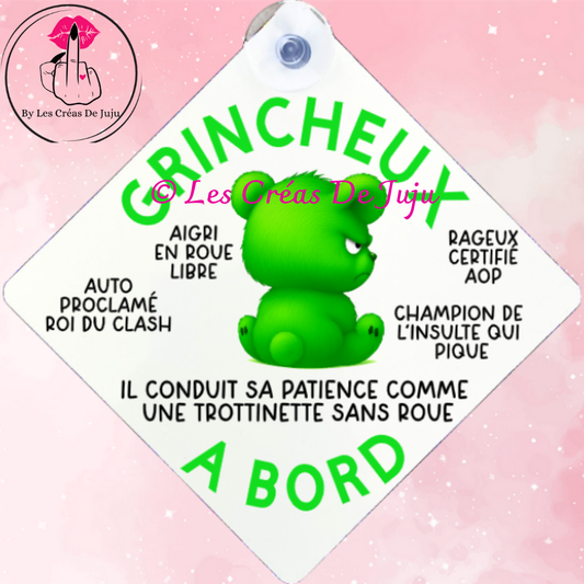 Plaque ventouse grincheux à bord