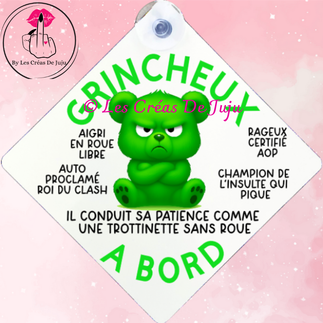 Plaque ventouse grincheux à bord