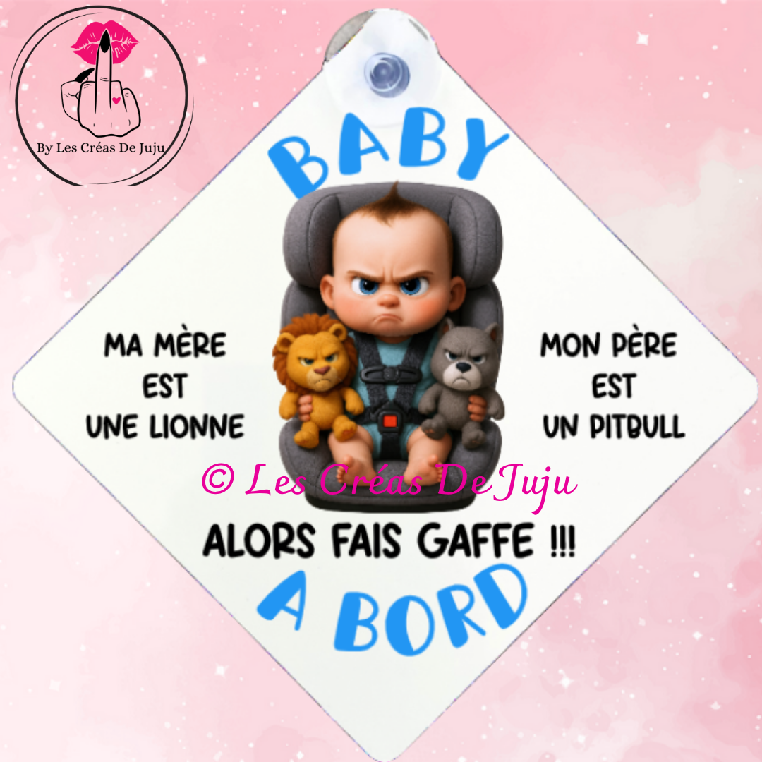 Plaque ventouse bébé à bord diverses versions