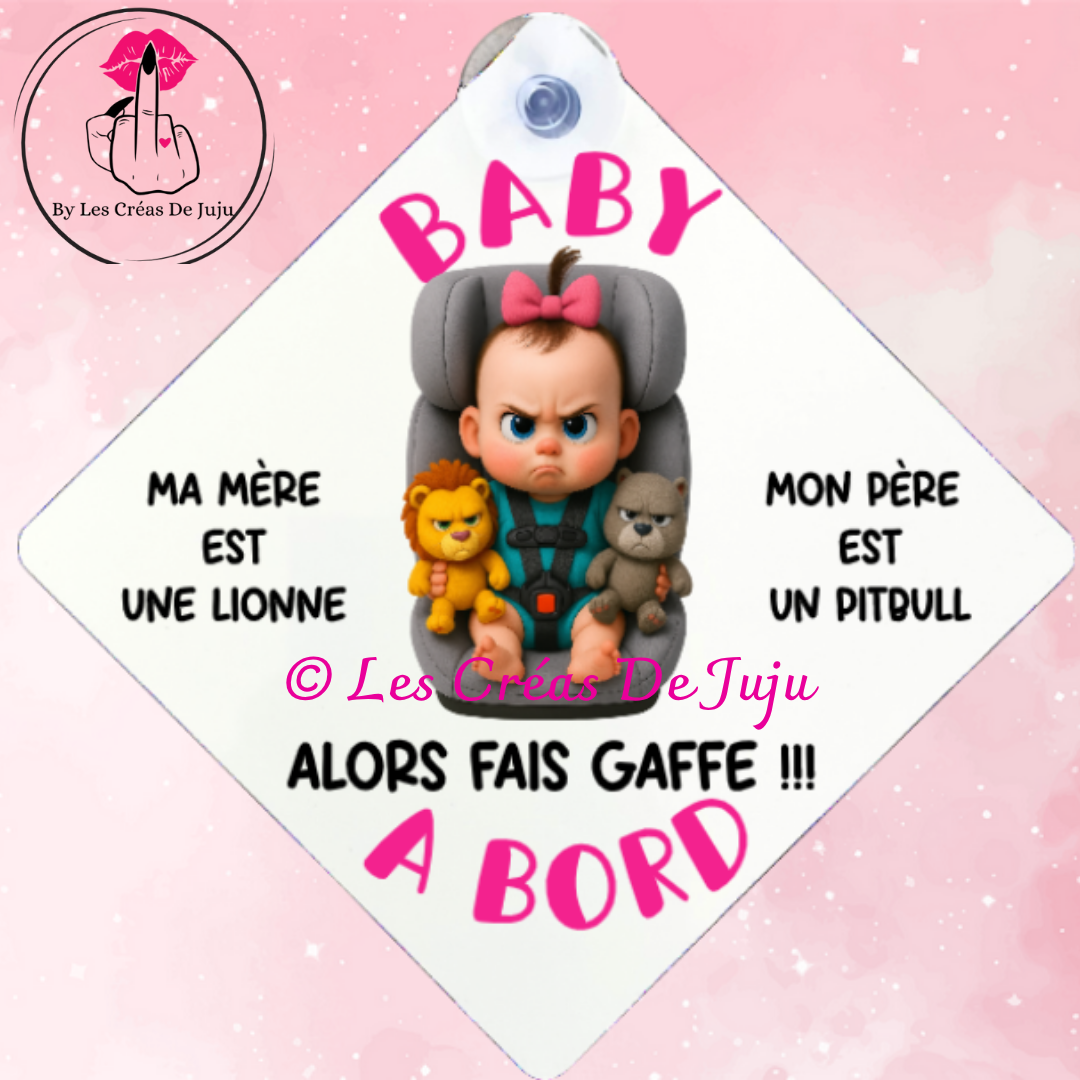 Plaque ventouse bébé à bord diverses versions