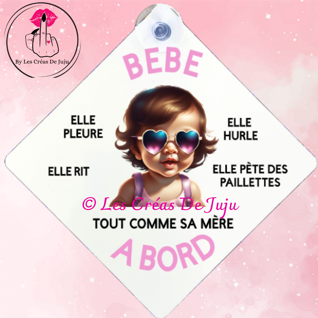 Plaque ventouse bébé à bord diverses versions
