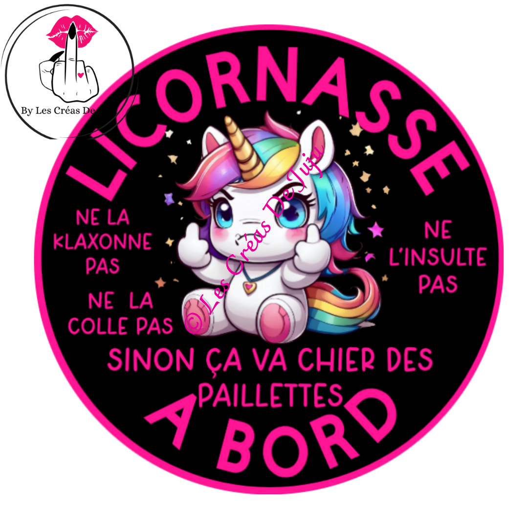 Macaron aimanté licornasse à bord plusieurs versions