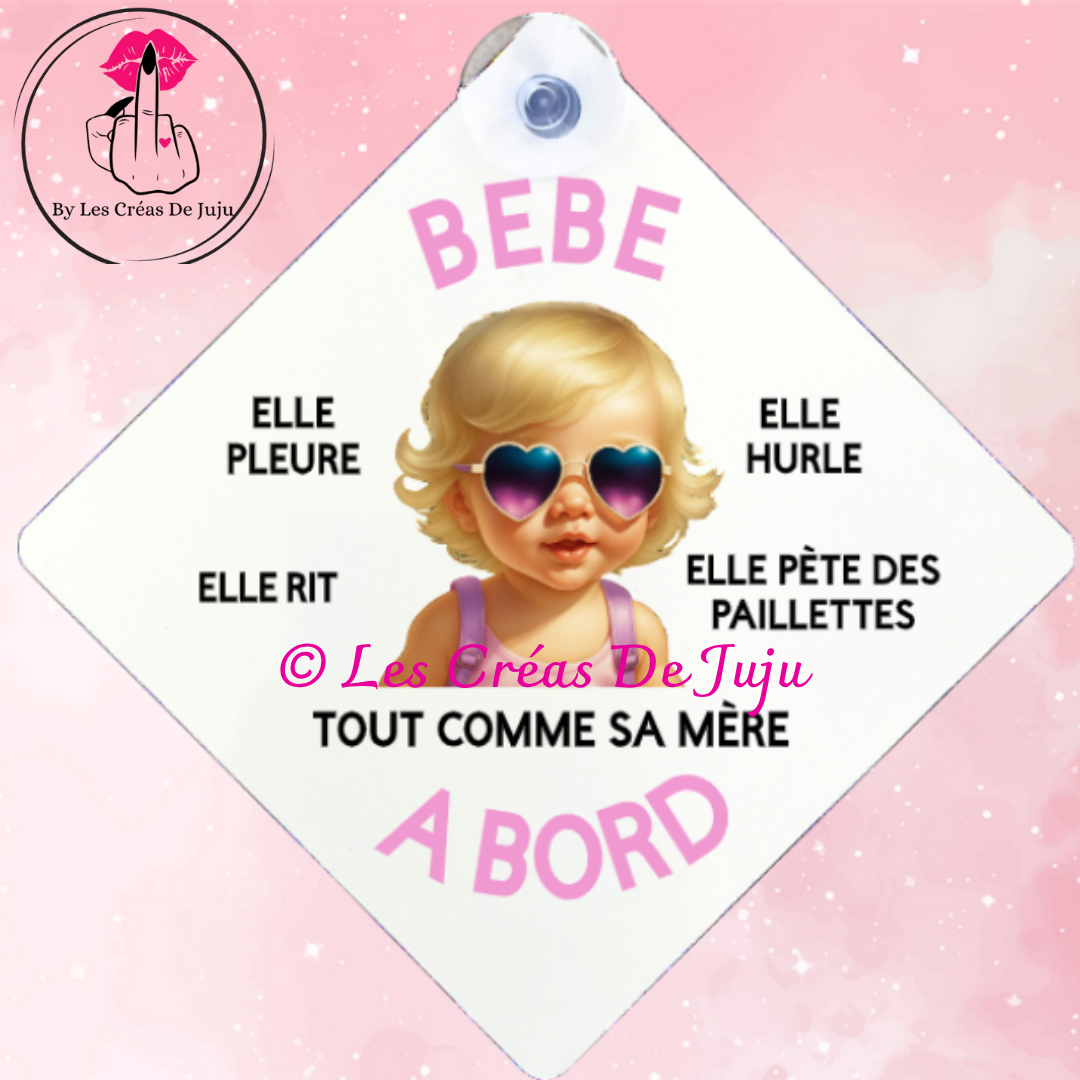 Plaque ventouse bébé à bord diverses versions
