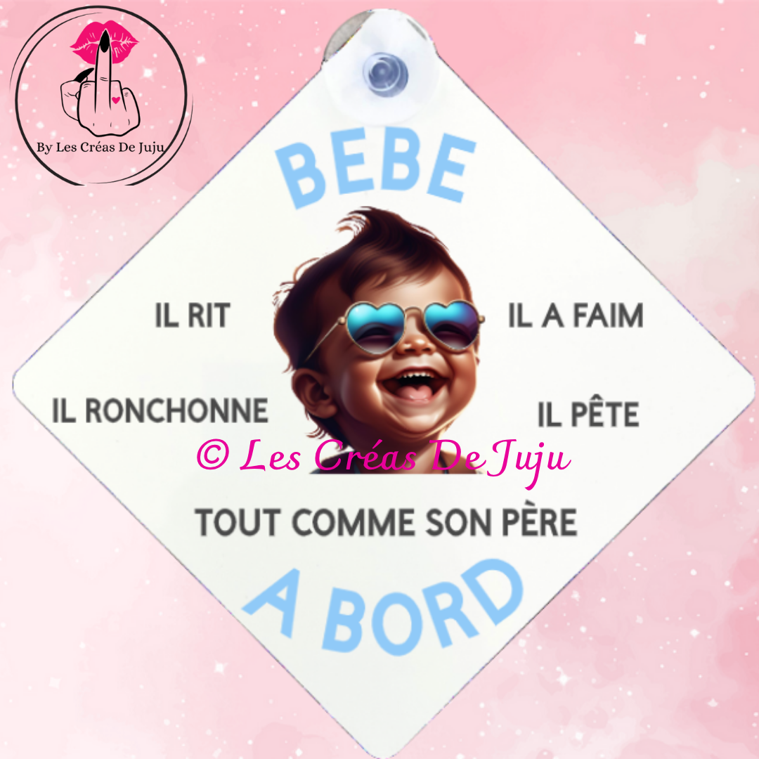 Plaque ventouse bébé à bord diverses versions