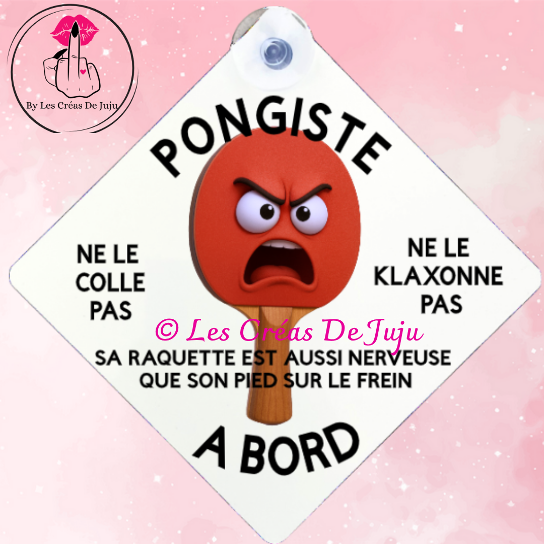 Plaque ventouse pongiste à bord