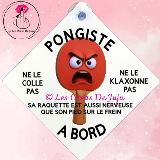 Plaque ventouse pongiste à bord