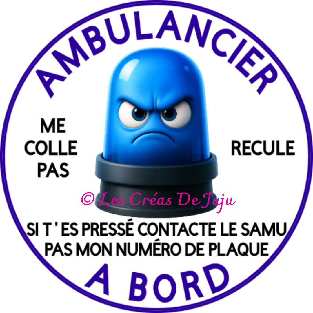 Stickers à coller ambulancier à bord