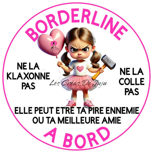 Macaron aimanté borderline à bord