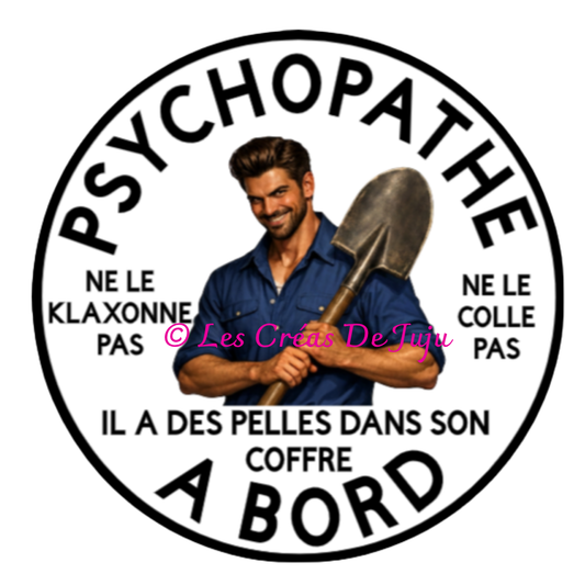 Stickers à coller psychopathe homme