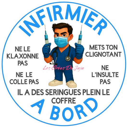 Stickers infirmier à bord